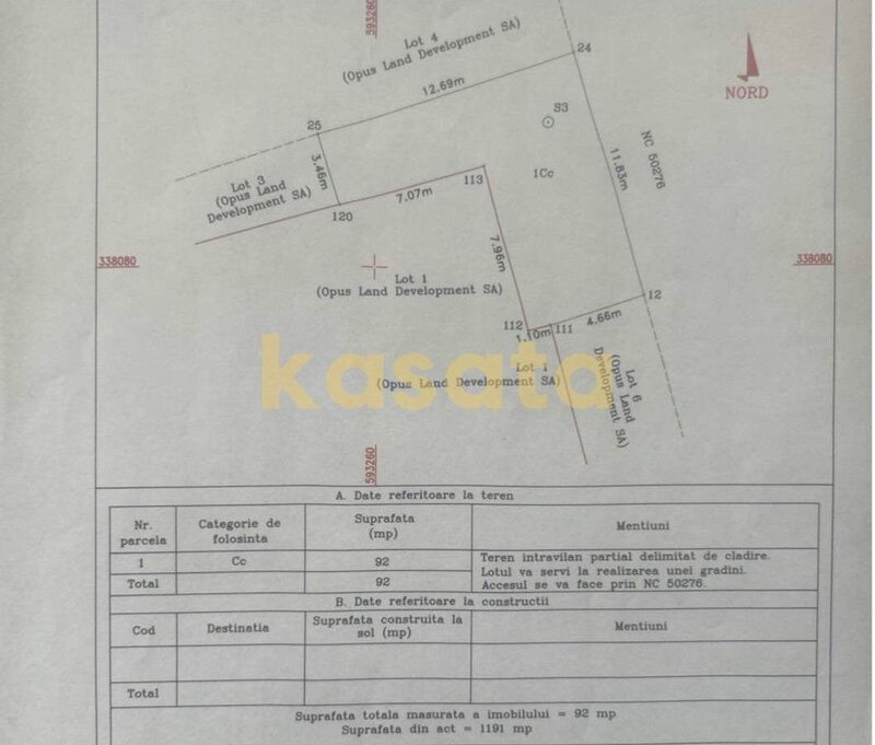Ilfov 2 camere  Cosmopolis  parter  46mp utili   92mp curte